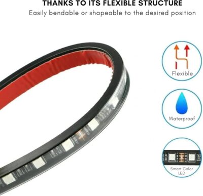 48 LED RGB Car Interior Lights Kit – 4PCS Footwell Strips with Music Sync & Remote | 12V Plug & Play Ambient Lighting for Cars, Trucks, SUVs - Image 4