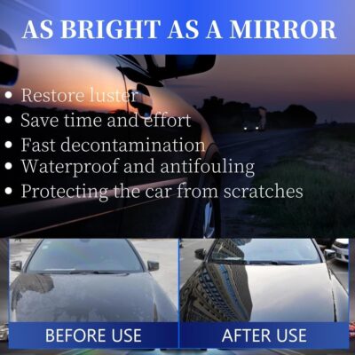 Sopami Car Coating Spray,Quick Effect Coating Agent,Quickly Coat Car Wax,Car Scratch Wax Polish Spray Waterless Wash,Oil Film Emulsion Glass Cleaner with towel (1 pcs) - Image 3