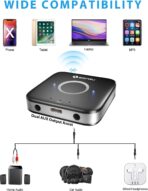 SONRU Bluetooth 5.3 Adapter Hi-Fi Equipment for Car Wireless Audio Receiver with 3.5mm AUX RCA Cable, Noise Cancellation, Dual AUX Outputs for Home Speakers Wired Headphones - Image 2