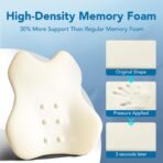 QUTOOL Lumbar Support Pillow for Car, Truck Accessories Travel Essentials, Memory Foam Back Cushion for Driving Seat, Back Pain Relief,Washable Cover, Lower Back Support Fits Most Cars(Black) - Image 9