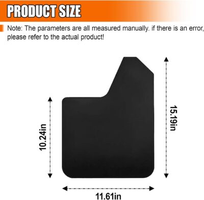 4PCS Universal Car Mud Flaps, Flexible Bendable Car Splash Guards Set with Fastener Rivet Clips, Universal Off-Road Front & Rear Mudguard Accessories for Pickup, SUV, Truck (Black) - Image 2