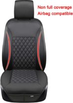 Black Panther 1 Pair Luxury Car Seat Covers Protectors, Universal Anti-Slip Driver Seat Cover with Partial Backrest Coverage (Middle Part Only), Diamond Pattern, Compatible with 95% Cars (Black) - Image 2