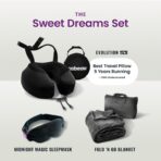 Cabeau Evolution S3 Airplane Travel Pillow for Long Flights - Supportive Memory Foam Body Positioner with Seat Straps to Secure Your Head and Neck and Provides 360 Support (Jet Black) - Image 8