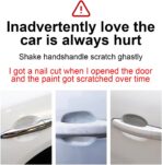 Mandark 8PCS Bling Car Door Handle Protector, Crystal Rhinestone Vehicle Door Bowl Protective Sticker, Glitter Anti-Scratch Auto Decor Decals Accessories, Universal for SUV, Sedan, Truck (White) - Image 6