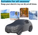 Large Kids Ride-On Toy Car Cover, Outdoor Wrapper Resistant Protection for Electric Battery Powered Children Wheels Toy Vehicles-Universal Fit, Water Resistant, UV Rain Snow Protection (Black) - Image 4