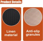 Car Seat Cover, Breathable & Anti-Slip Linen Auto Front Seats Bottom Protector with Storage Pocket, Universal Vehicle Interior Driver Seat Pad Accessory for SUVs, Cars, Sedans (Black) - Image 3