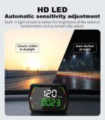 HUD Heads Up Display for Cars 2025 New Universal Digital GPS Speedometer LED Display with MPH Speed Compass Overspeed Alarm Fatigued Driving Alert,USB Cable Plug and Play for All Vehicle - Image 6