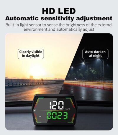 HUD Heads Up Display for Cars 2025 New Universal Digital GPS Speedometer LED Display with MPH Speed Compass Overspeed Alarm Fatigued Driving Alert,USB Cable Plug and Play for All Vehicle - Image 6