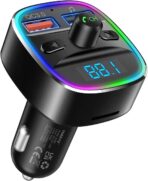 Nulaxy Bluetooth FM Transmitter, Bluetooth Car Adapter with Dual USB Charger Wireless Radio Car Kit MP3 Player Support TF Card & USB Disk, Hands-Free Calling, 7 Colors Led Backlit Light, Black - Image 8