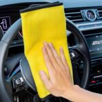 1PC Thick Coral Fleece Car Drying Towel: Super Absorbent, Ideal for Quick Car Cleaning,Multi-Functional Towel,23.64 x 11.82 in, Yellow - Image 7
