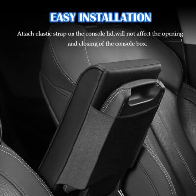 Upgraded Car Center Console Pad,Elbow Rest Pillow,PU Leather Armrest Cushion, Relieve Arm Fatigue,Great for Long-time Driving,Universal Car Armrest Seat Box Cover Protector for Most Vehicles - Image 5