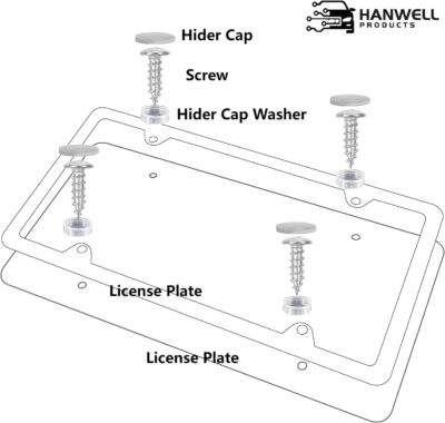 Chrome License Plate Frame Made of Zinc Alloy Metal, Universal Car Accessories,1 Pack License Plate Holder Never Rust and Unbreakable with Metal Screws, Chrome Caps and Screwdriver - Image 7