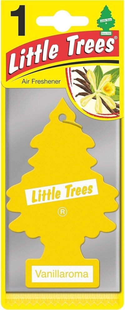 LITTLE TREES Car Air Freshener | Hanging Paper Tree for Home or Car | Vanillaroma | Pack of 6 - Image 2