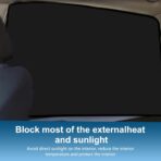 4 PCS Car Side Window Sun Shade, Keep Cool Privacy Protection Cover, Perfect Coverage Heat Shield for Front and Rear Windows, Universal for Cars Adsorption Installation Sun Shield (Silver) - Image 3