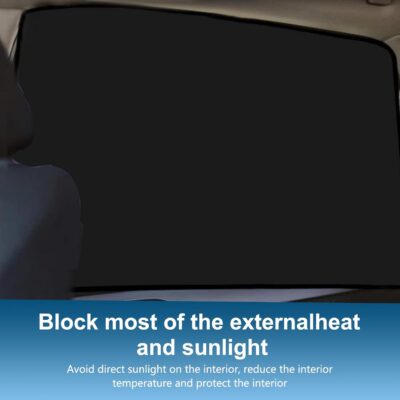 4 PCS Car Side Window Sun Shade, Keep Cool Privacy Protection Cover, Perfect Coverage Heat Shield for Front and Rear Windows, Universal for Cars Adsorption Installation Sun Shield (Silver) - Image 3