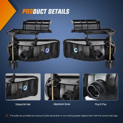 Nilight Fog Light Assembly Compatible with 1999 2000 2001 2002 Chevy Silverado 1500 2500 2001-2002 3500 Chevy Silverado 2000-2006 Suburban Tahoe - Image 5