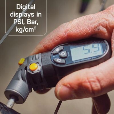 Topeak SmartGauge D2 Digital Tire Pressure Gauge – Presta/Schrader Compatible, 250 Psi/17 Bar, Precision Air Pressure Reader with LCD Display for Bikes, Motorcycles & Sports Equipment - Image 3