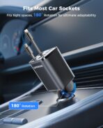 Retractable Car Charger, SUPERONE 99W Car Phone Charger with Cables Fast Charging, USB C Car Charger Adapter for iPhone 17 16 15 14 13 12, Samsung, Black - Image 8