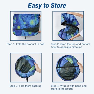 Windshield Sun Shade, Car Sun Shade Windshield Blocks UV Rays, Keep Car Interior Cool, Front Foldable Windshield Sunshade for Hatchback, Truck, SUV, MPV - Image 6