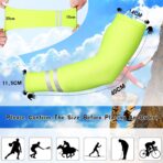 SATINIOR 3 Pcs Sun Hard Hat Neck Protection High Visibility Full Brim Mesh Sun Protection Bandana Headband Arm Sleeves with Reflective Strap for Construction Helmet Hard Hat(Neon Yellow) - Image 3