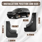 Muslogy for 2021-2025 2026 Grand Cherokee L 3Row Seat Mud Flaps Fender Mud Guard Front & Rear 4PCS Set No Drilling Required Compatible with Jeep Grand Cherokee L 2026 2025-2021 GCL Accessories - Image 3