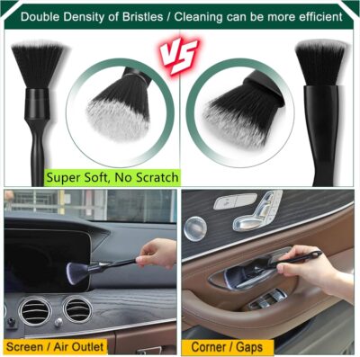 Car Interior Duster Detail Brush Cleaning Gel Kit, Soft Dash Vent Dusting Slime Putty Detailing Brushes Accessories Essentials Supplies Tools for Auto,Truck,SUV,RV - Image 4