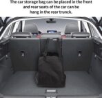 Car Seat Organizer - Large Capacity Passenger Seat Storage Travel Bag, Portable, Foldable and Collapsible Miscellaneous Car Hanging Bags, Reusable Shopping Tote with Drawstrings - Image 5