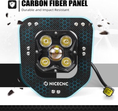 NICECNC LED Lamp Headlight Compatible with Husqvarna 150-501 TE/FE 2024-2025, Black - Image 4