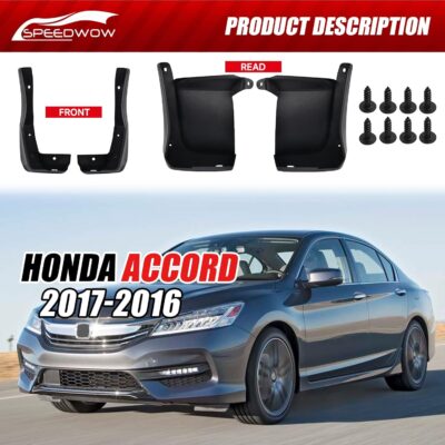 SPEEDWOW Mud Flaps Splash Guards Fit for 2016-2017 Honda Accord,Front and Rear 4 Piece/Set - Image 6