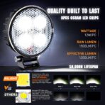 Nilight 2PCS 3Inch Led Pods Round 1500LM Built-in EMC Work Light 90° Flood Beam Angle for Offroad Lights Side Light Rear Back-Up Light for Tractor Truck Motorcycle Boat ATV UTV - Image 4