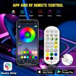 Interior Car LED Strip Lights, RGB USB Ambient Lighting with Fiber Optic, EL Wire Car Accessories (2 in 1) - Image 3