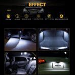 YM E-Bright 20-Pack T10 194 Led Bulb, White 5050 5 SMD 2825 W5W 912 168 LED Bulb Replacement For Car Interior Lights Clearance Wedge Dome Trunk Dashboard License Plate Light Lamp DC 12V - Image 7