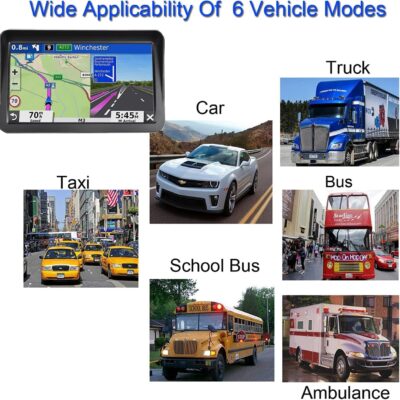 GPS Navigator for Car Truck RV,Navigation System 9 Inch Touchscreen with，2025 Maps (Free Lifetime Updates) Support Voice Turn Direction Guidance/Speed and Red Light Warning/Custom Truck Routing - Image 5