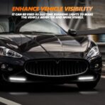 2PCS 9 LED Daytime Running Strip Lights, Bright 12V Car DRL Strip Light Kit, Flexible Spot Light Fog Lamp, Waterproof Vehicle Clearance Light Universal for Truck SUV Car - Image 6