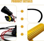 2 PCS Car LED Light Bulb Decoder, 9005/9006 50W Load Resistor, Headlight Bulb Anti Flicker Error Decoder, Car Light Bulb Relay Harness Adapter, Universal for Most Cars - Image 5