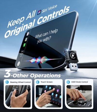 JDG Wireless CarPlay Adapter, Converts Wired CarPlay to Wireless, for Cars with Built-in Wired Apple Carplay, Super Mini USB Design Car Play Adapter for iPhone, (Black) - Image 7