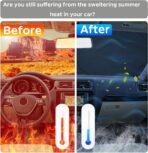 INSAUTO for Altima 2024 Windshield Sun Shade Sunshade for Nissan Altima Sedan 2019-2022 2023 Windshield Cover Front Window Sun Shield Foldable Sun Visor Protector UV Heat Protection Car Accessories - Image 7