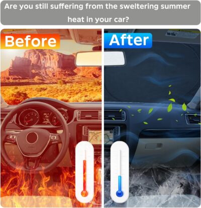 INSAUTO for Altima 2024 Windshield Sun Shade Sunshade for Nissan Altima Sedan 2019-2022 2023 Windshield Cover Front Window Sun Shield Foldable Sun Visor Protector UV Heat Protection Car Accessories - Image 7