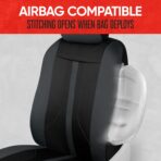 Motor Trend Gray Cloth Car Seat Covers for Front Seats – Premium Automotive Bucket Seat Covers, Made for Vehicles with Removable Headrests, Interior Covers for Car Truck Van SUV Seat Protector - Image 5