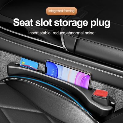 2PCS Car Seat Gap Filler Organizer with Phone Holder,[Upgrade Version] Car Seat Gap Organizer for Prevent Falling,Essential Car Accessories Car Side Seat Gap Filler (Black) - Image 3