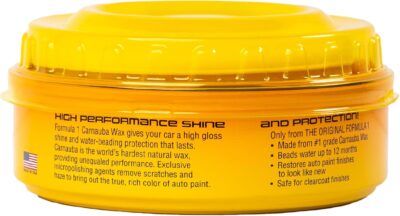 Formula 1 Carnauba Car Wax Paste - High-Gloss Shine - Polish for Car Detailing to Shine & Protect – Remove Haze and Paint Swirls w/ Micropolishing Agents – Car Cleaning Supplies (8 oz) - Image 2