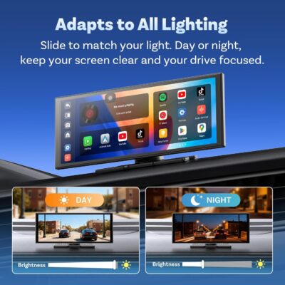 OTTOCAST OttoScreen AI, 11.4" Portable CarPlay Screen for Car with YouTube and Backup Camera for iPhone(iOS 8+) Android Auto(Android 11+), Built-in Apps, Voice Control, Android 15 OS - Image 6