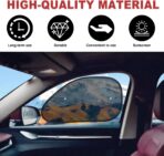 2 Pieces Universal Car Window Sun Shade Side Window UV Protection for Child and Baby Blocks Glare Sunlight and Heat Reduces Fading and Damage Fits Most Cars - Image 4