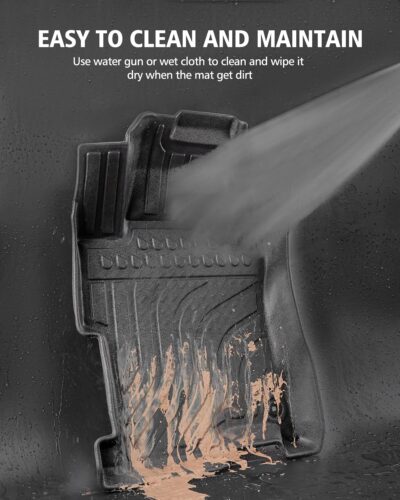 DiffCar® for Honda Accord Floor Mats 2008 2009 2010 2011 2012 (Gas Only), All-Weather TPE Car Accessories for 8th Accord Sedan (Not Fit Coupe), Interior Rubber Car Floor Mat & Trunk Liner, Black Rugs - Image 7