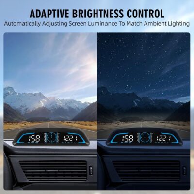 Digital GPS Speedometer MPH for Car 5.5 inch LCD Heads Up Display HUD with Compass Speed Fatigued Driving Alert Overspeed Alarm Trip Meter for All 5V Car - Image 4