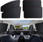 ZATOOTO 4 Pack Car Privacy Curtains, Full Blackout Car Window Shades, Universal Fit for Most Cars, Great for Travel, Camp, Privacy