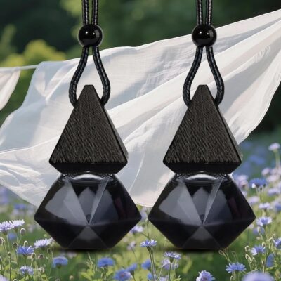 Luxury Perfume Scented Car Air Freshener - Hanging Essential Oil Diffuser with 90-Day Long-Lasting Fragrance, Premium Gift for Women(Pure white linen Scent, 2 x 8ml) - Image 5