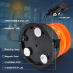 AnTom Magnetic Wireless Beacon Light, Rechargeable Emergency Flashing Warning Battery Operated Strobe Lights for Truck Vehicle, with 12-24v Cigarette Lighter Plug, Amber - Image 3