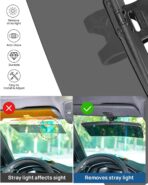 JOYTUTUS Sun Visor Extender for Car, Universal Anti-Glare Polarized Sun Visor Easy to Install, UV400 Visor Extension Protect from Glare/UV Ray/Stray Light, Safe Driving for Car - Image 4