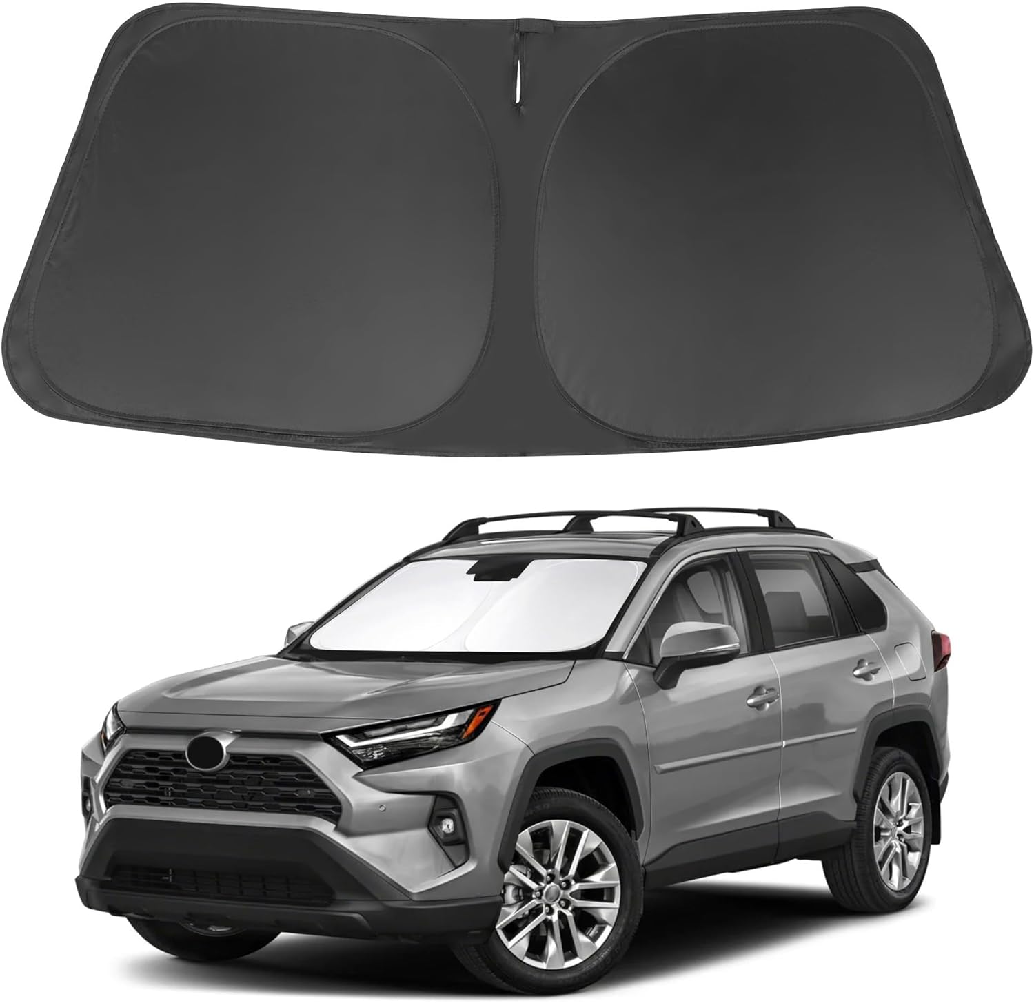 71-BfgZc5iL._AC_SL1500_.jpg Windshield Sun Shade Front Window Sunshade Fit for Toyota RAV4 RAV-4 2019-2024 2025 2026 Accessories Auto Interior Sun Visor Heat Protection - Image 1